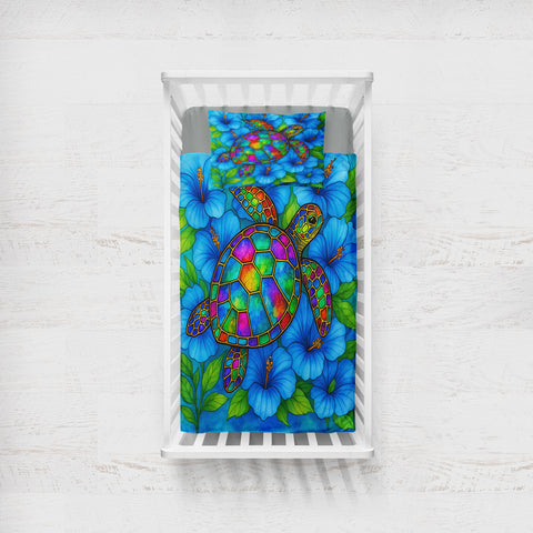 Hibiscus Sea Turtle Cot Bedding