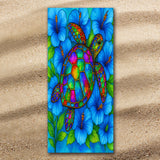 Hibiscus Sea Turtle Jumbo Towel