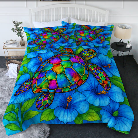 Hibiscus Sea Turtle New Quilt Set