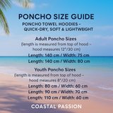 Hibiscus Sea Turtle Quick-Dry Hooded Poncho Towel