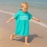 Hibiscus Sea Turtle Quick-Dry Hooded Poncho Towel