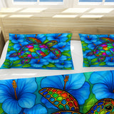 Hibiscus Sea Turtle Reversible Bed Cover Set