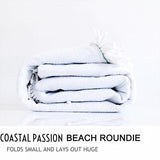 Coastal Coral Round Beach Towel