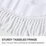 Coastal Coral Round Beach Towel