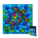 Hibiscus Sea Turtle Sand Free Towel