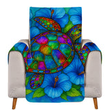 Hibiscus Sea Turtle Sofa Cover