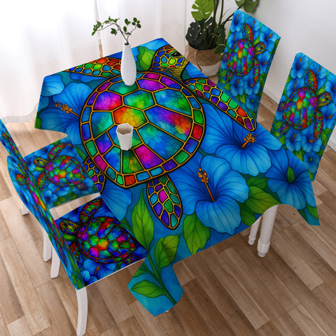 Hibiscus Sea Turtle Chair Cover