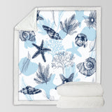 Ocean Blues Bedspread Blanket