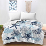 Ocean Blues Bedspread Blanket