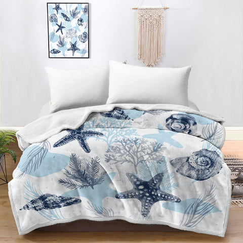 Ocean Blues Bedspread Blanket