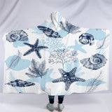 Ocean Blues Hooded Blanket