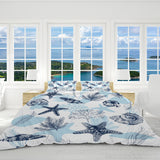 Ocean Blues Reversible Bed Cover Set