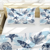 Ocean Blues Reversible Bed Cover Set