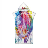 Peace on the Beach Quick-Dry Hooded Poncho Towel