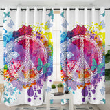 Peace on the Beach Blackout Curtains