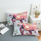 Sea Turtle Blossoms Doona Cover Set