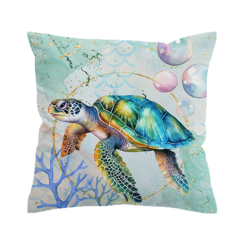 Dreamy Sea Turtle Cushion Cover
