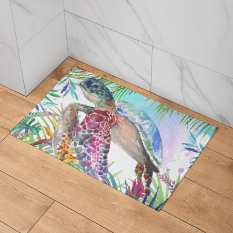 Tropical Sea Turtle Bath Mat