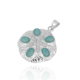 Sand Dollar Larimar Pendant