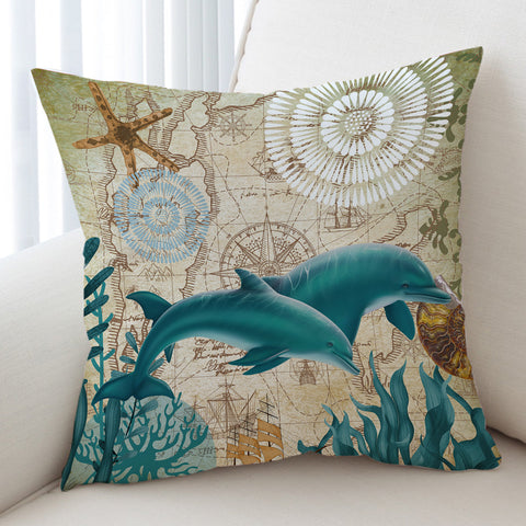 Dolphin Love Outdoor Cushion Cover