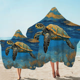 Sea Turtle Skies Hooded Towel