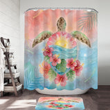 Sea Turtle Sunrise Shower Curtain
