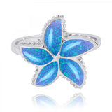 Starfish Ring with Blue Opal