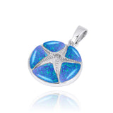 Starfish with Crystal and Blue Opal Pendant