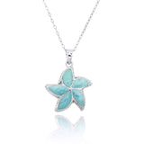 Starfish with Larimar Pendant Necklace