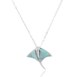 Stingray Pendant Necklace with Larimar