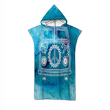 The Beach Bus Quick-Dry Hooded Poncho Towel,