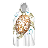 The Great Sea Turtle Sand-Free Surf Poncho, Warm, Windproof, Changing Towel Hoodie