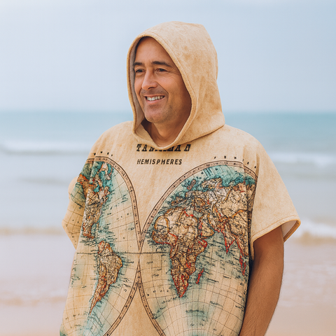The World Sand-Free Surf Poncho, Warm, Windproof, Changing Towel Hoodie