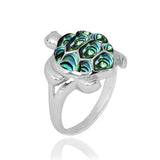 Turtle Ring with Abalone shell