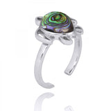 Turtle Ring with Abalone shell