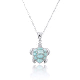 Turtle with Larimar Pendant Necklace