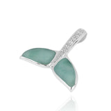 Whale Tail Larimar Pendant Necklace