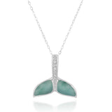 Whale Tail Larimar Pendant Necklace