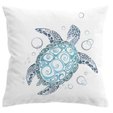 White Turtle Twist Cushion Cover