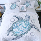 White Turtle Twist Quilt Set