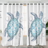 White Turtle Twist Curtains