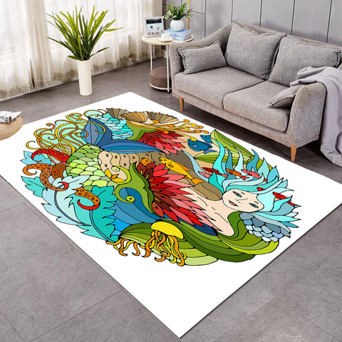 The Happy Mermaid Floor Mat