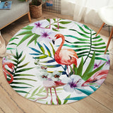 Flamingo Tropics Round Floor Mat