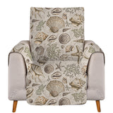 Brown Seashells Sofa Cover