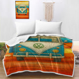 Vee Dub Sunset Bedspread Blanket