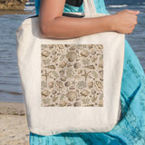 Brown Seashells Beach Tote