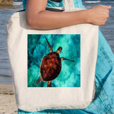 Sea Turtle Vibes Beach Tote