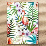 Flamingo Tropics Jumbo Beach Towel