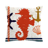 Beachy Seahorse Outdoor Cushion Cover