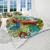 The Happy Mermaid Reversible Bed Cover Set